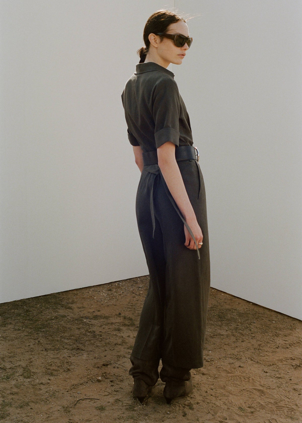 Lyocell shirt jumpsuit
