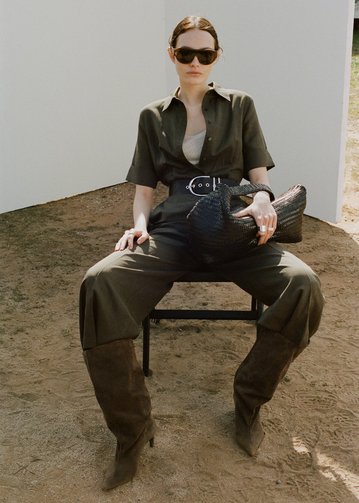 Lyocell shirt jumpsuit