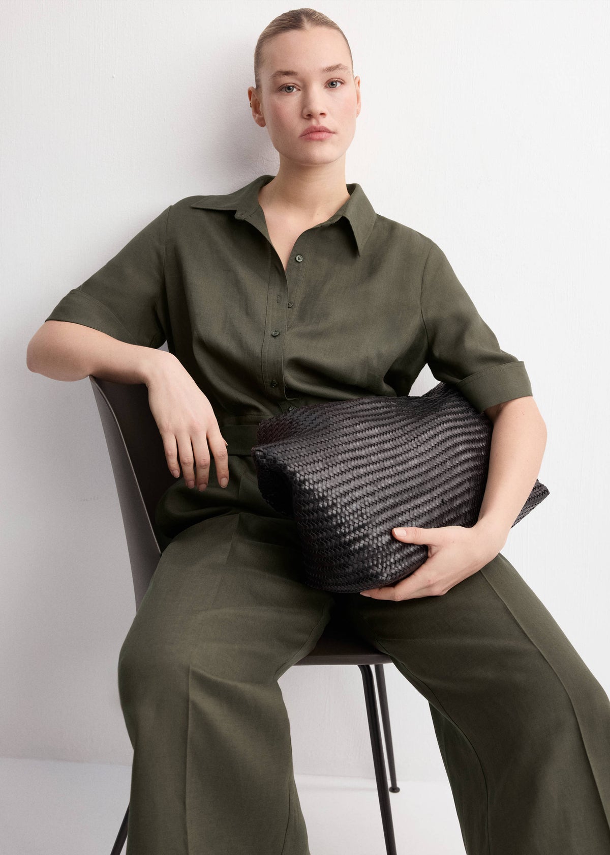 Lyocell shirt jumpsuit