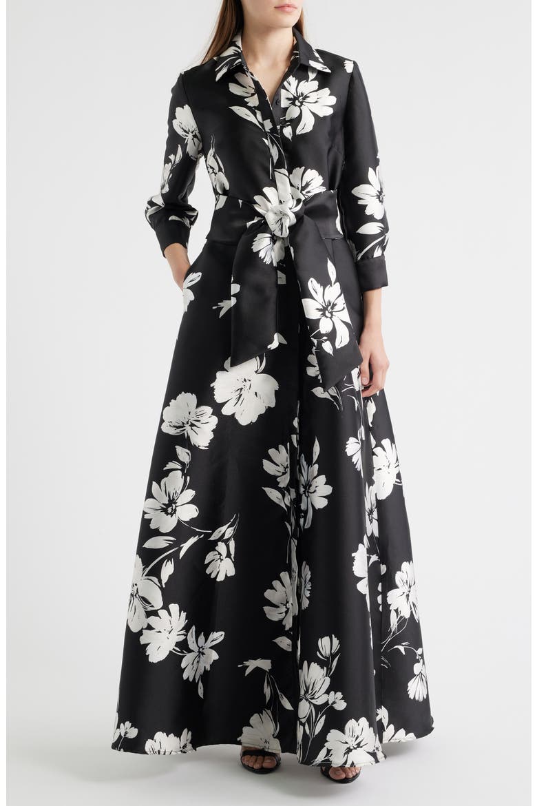 Floral Shirtdress Gown