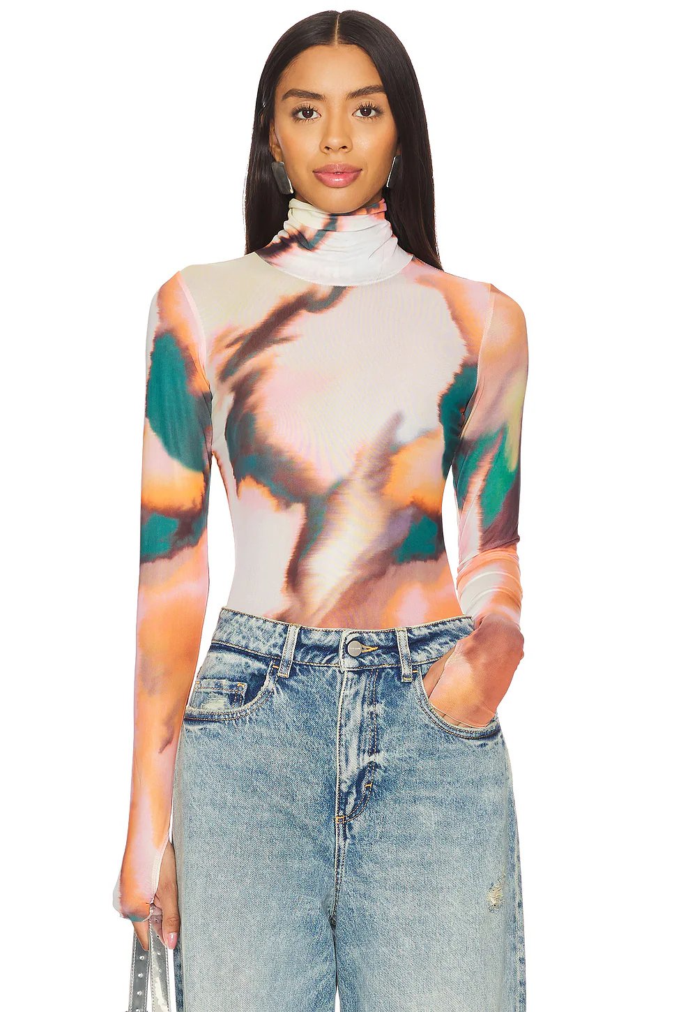 AFRM Zadie Top in Spice Watercolor - Image 1