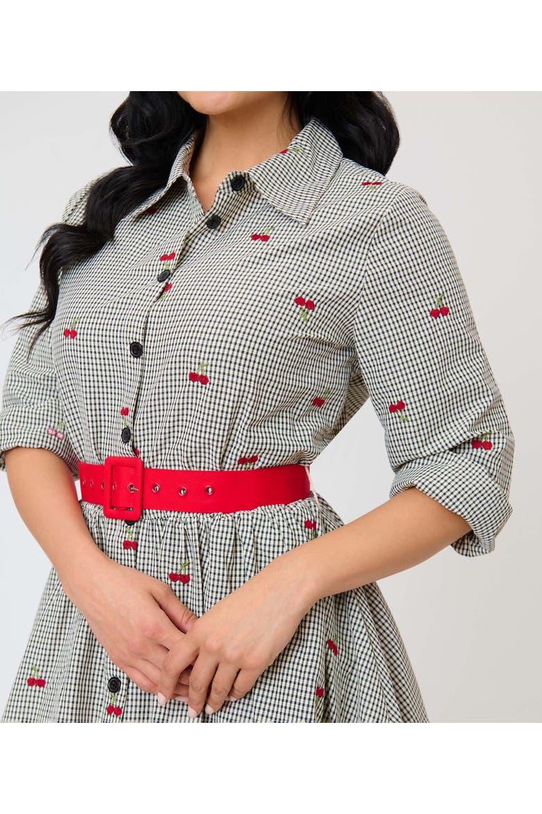 Long Sleeve Belted Shirt Dress