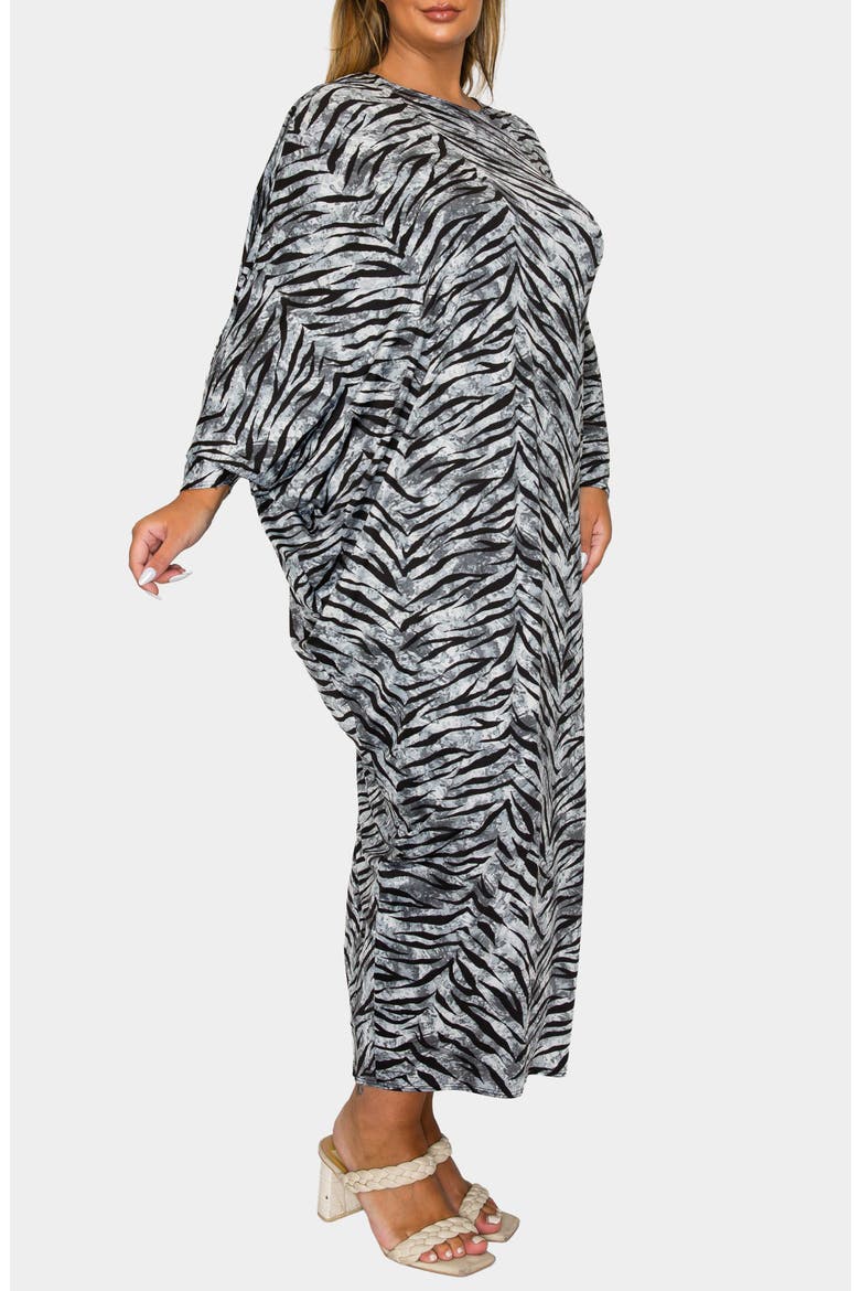 Mary J Asymmetric Long Sleeve Maxi Dress