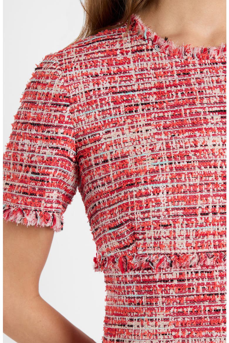 Giulia Short Sleeve Sheath Dress in Modern Tweed