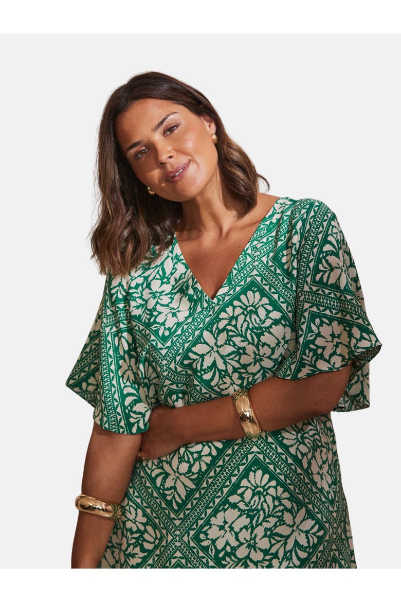 Bandana Print T-shirt Midi Dress