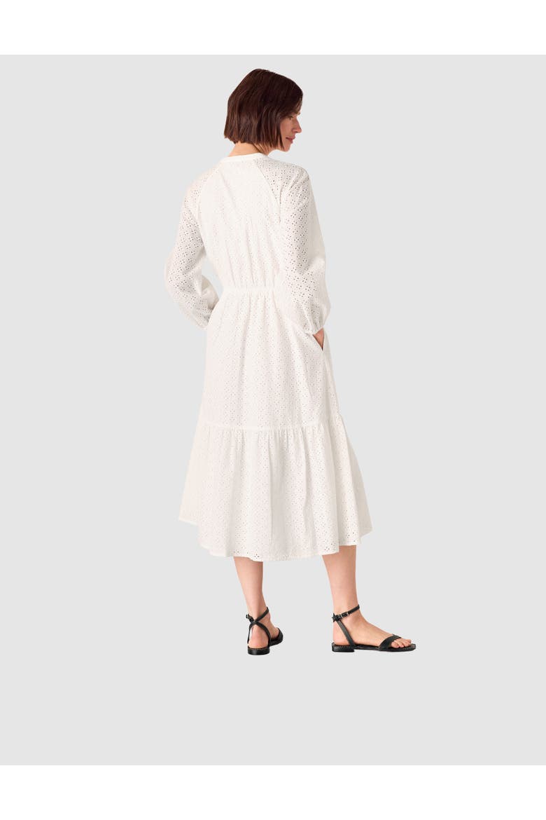 Long Sleeve Broderie Midi Dress