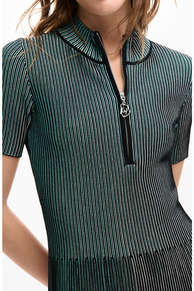 Rib Half Zip Minidress