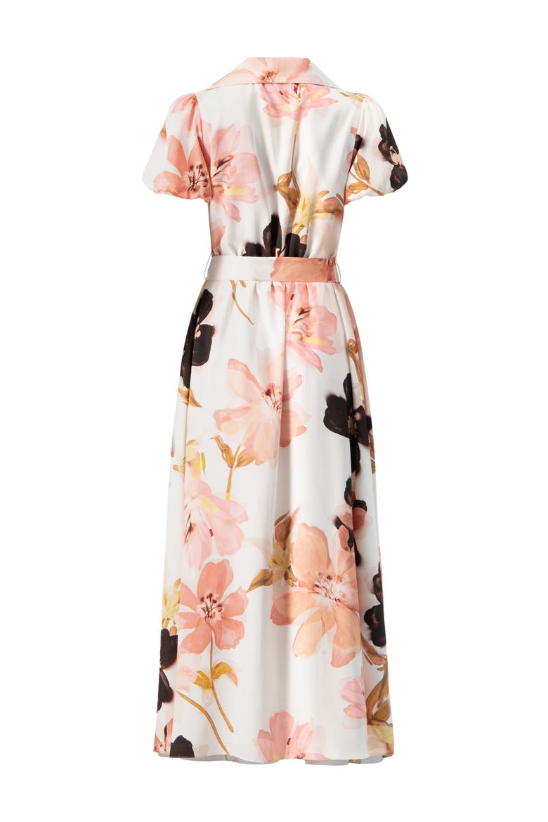 Short Sleeve V-Neck Collared Maxi Dress