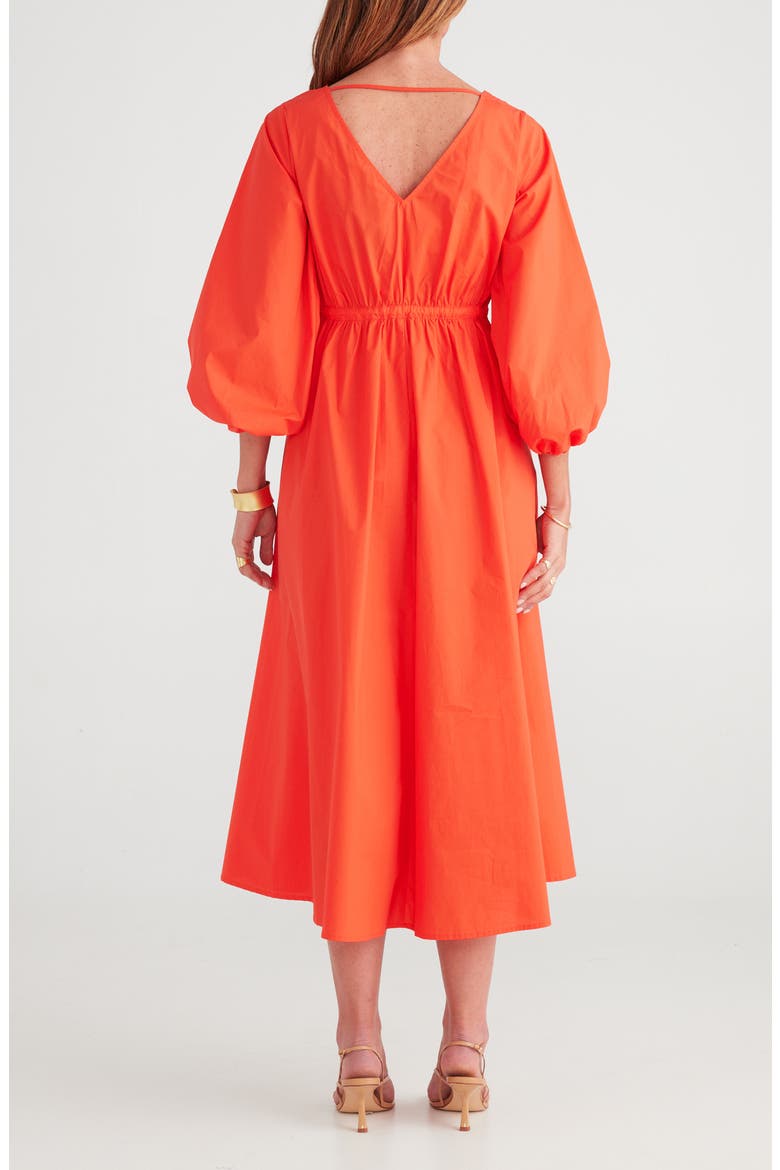 Sunshine Drawstring Waist Midi Dress