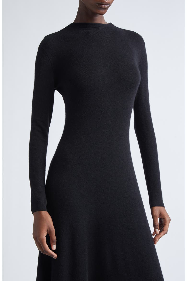 Long Sleeve Cashmere & Silk Blend Midi Sweater Dress