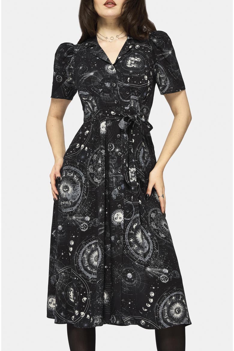 Elise Celestial Midi Shirt Dress
