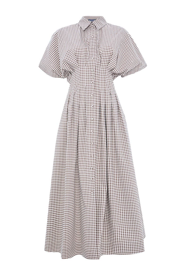 Jream Shirt Collar Midi Dress