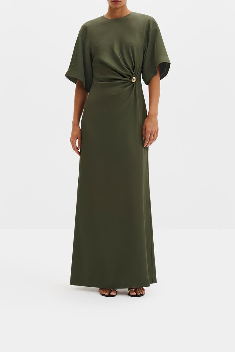 Zilla Brooch Detailed Maxi Dress