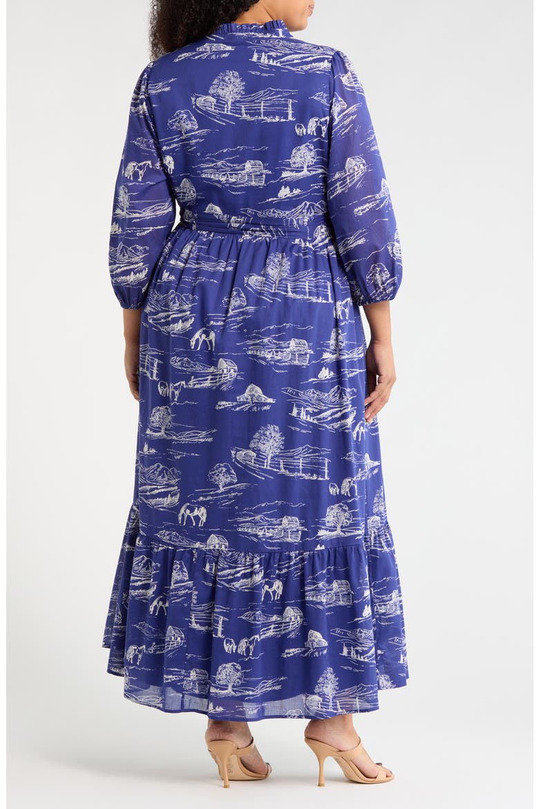 Avon Town & Bridge Print Maxi Dress