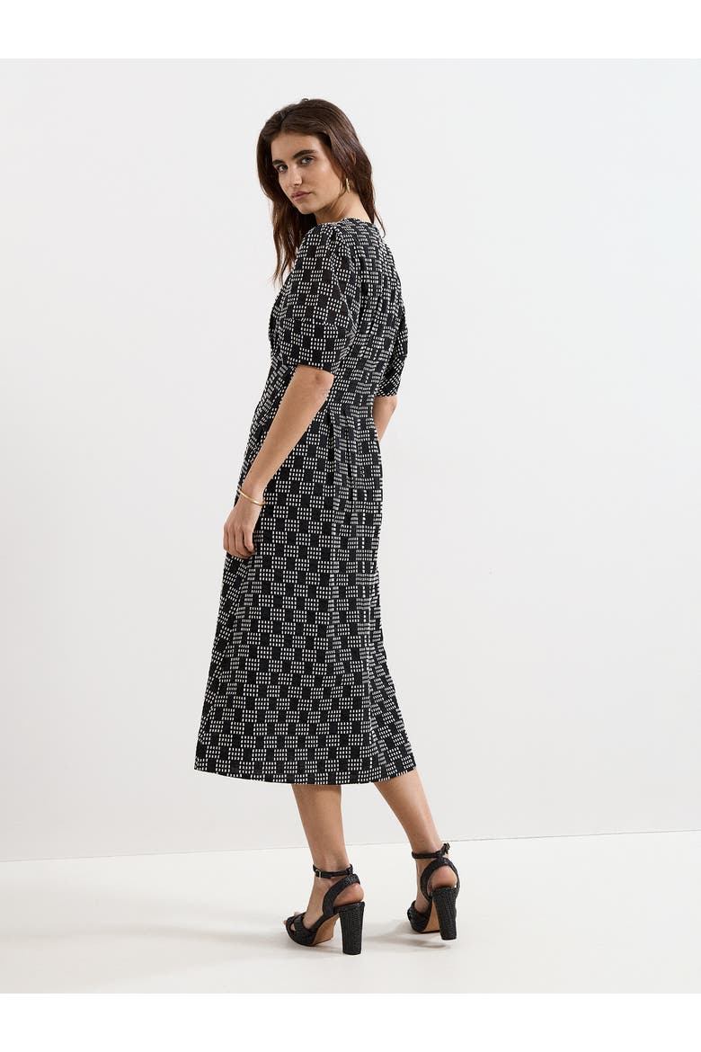 Yasmine V-Neck Printed A-Line Dress