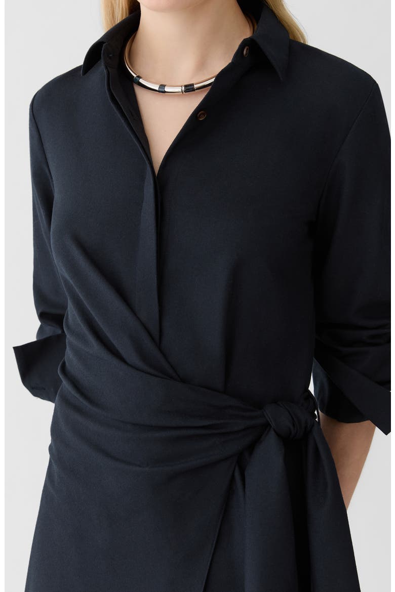 Wool Wrap Midi Dress