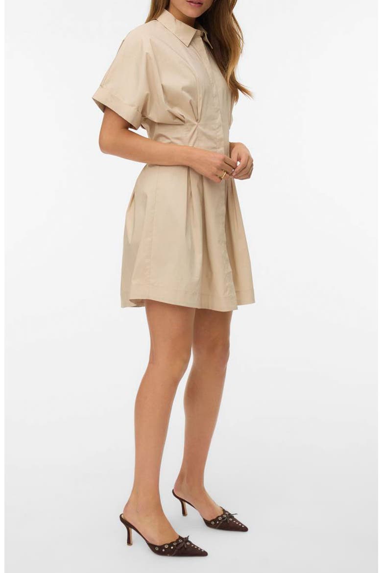 Friba Pleated Mini Shirtdress