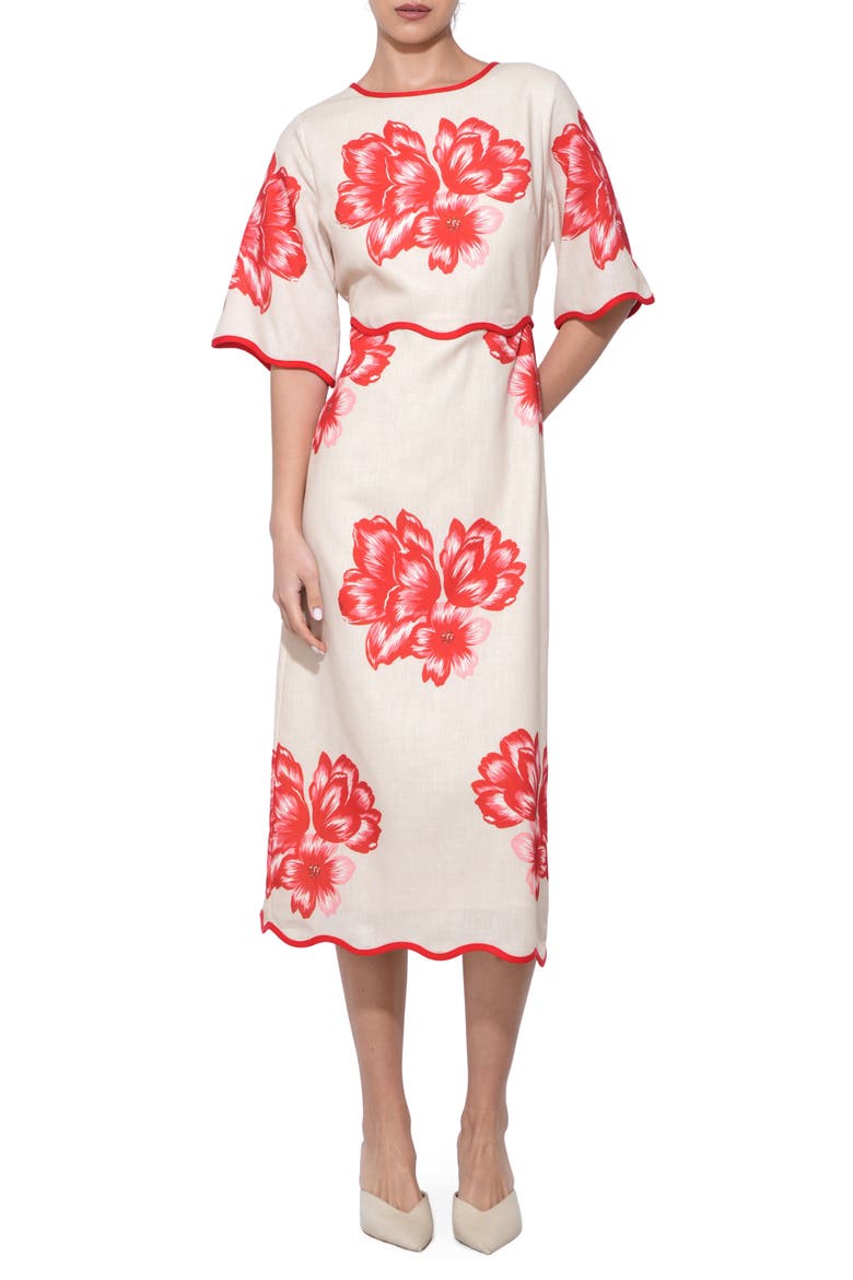 Sonia Floral Print Midi Dress