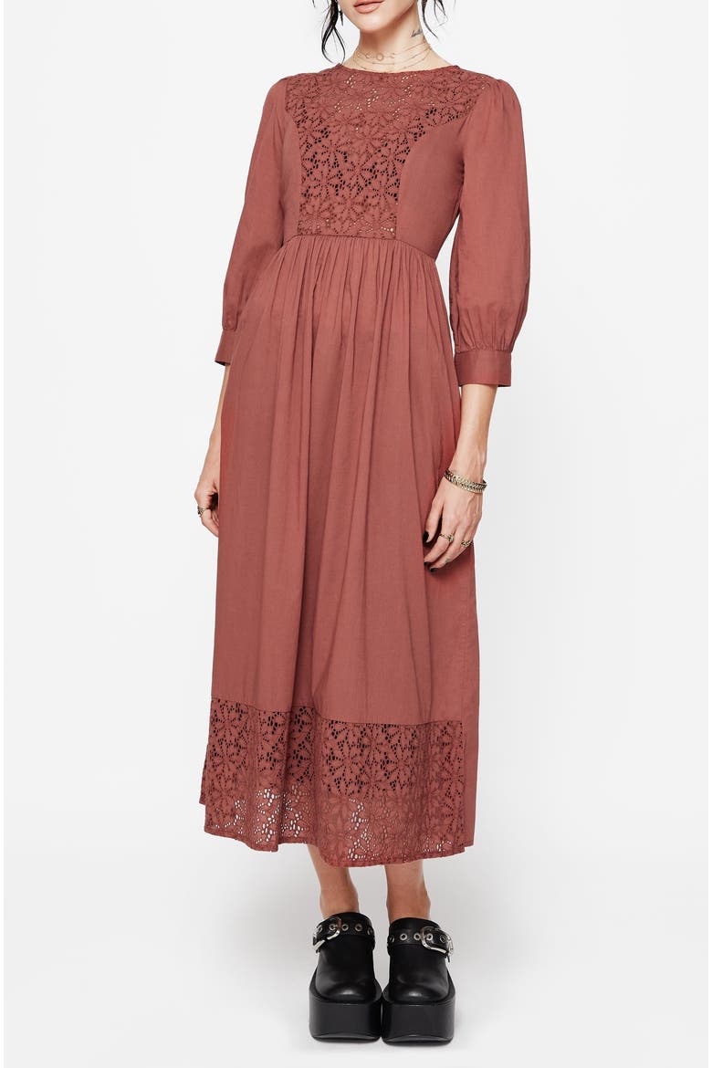 Cavern Cotton Broderie Midi Dress