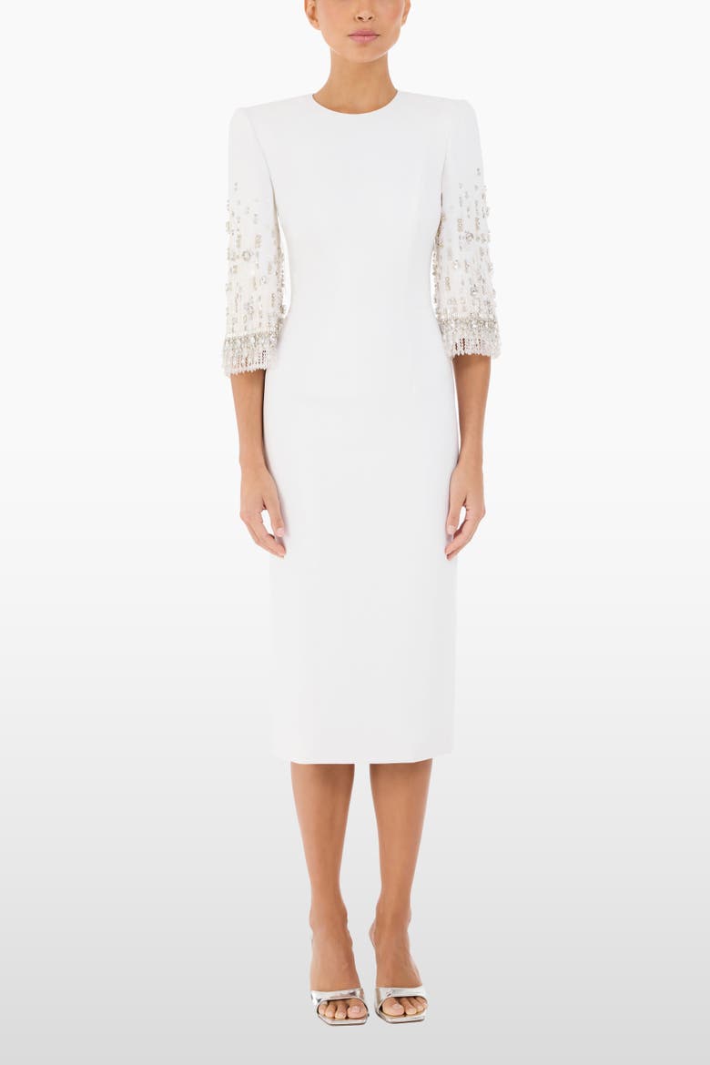 Ebba Crystal-Embellished Midi Dress