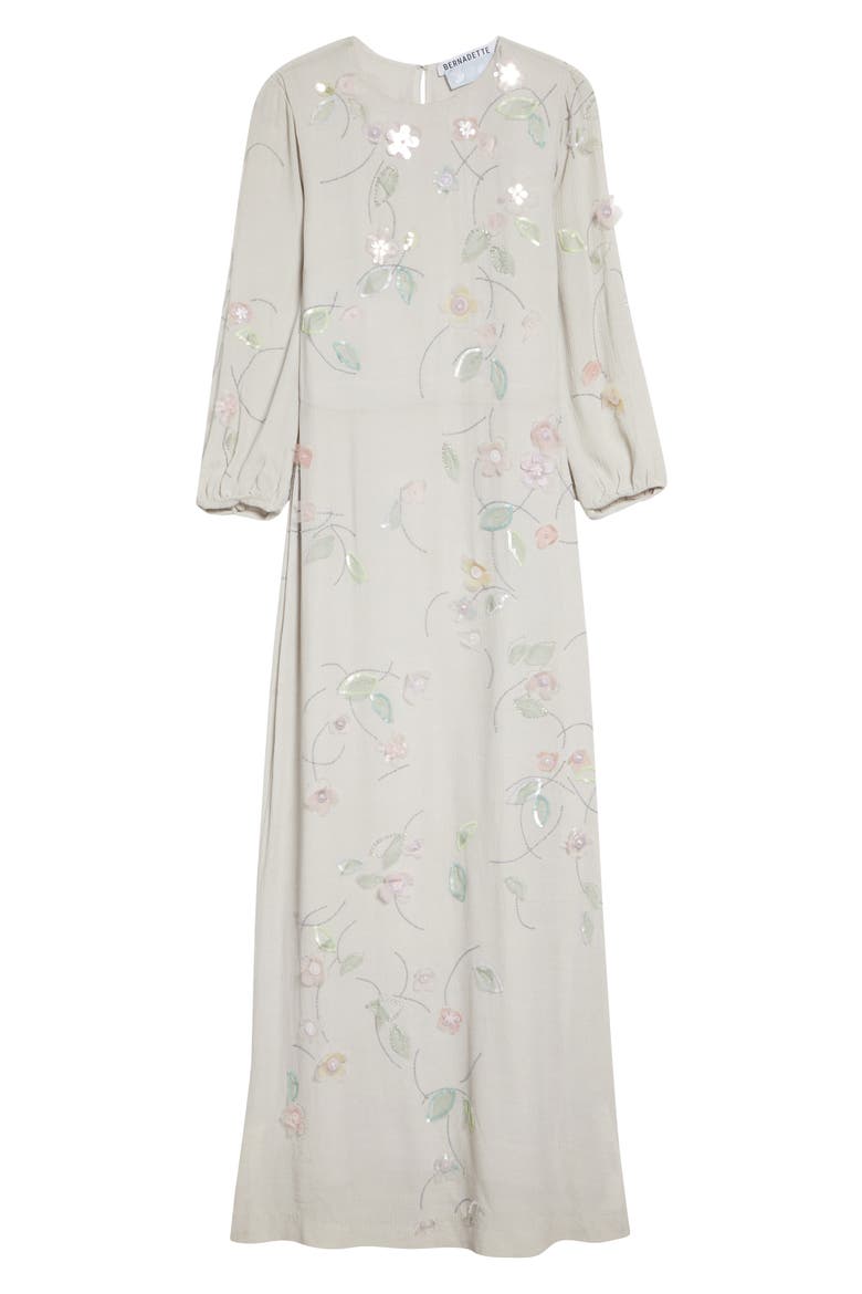 Berna Embroidered Crinkle Maxi Dress