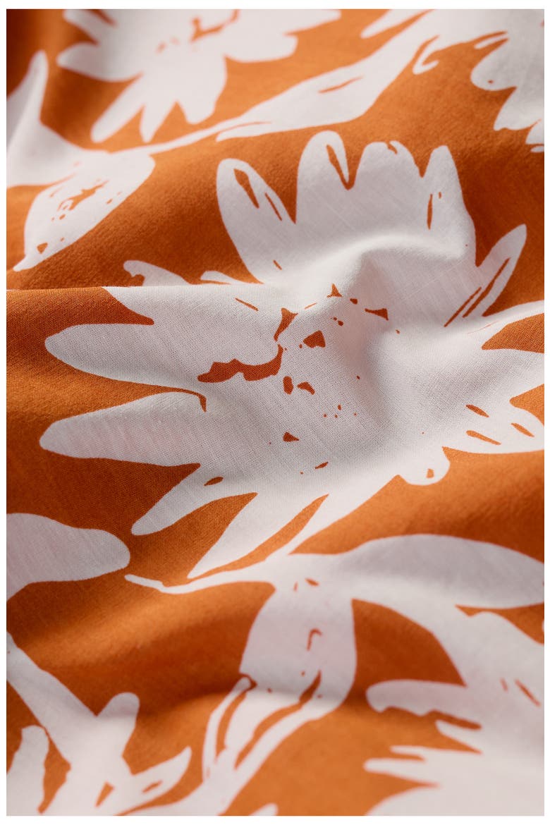 Fleet Daisy Print Organic Cotton Midi Shirtdress