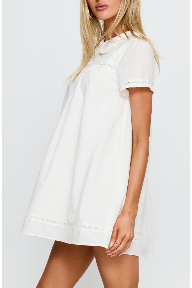 Bethanne Lace Detail Cotton Babydoll Minidress