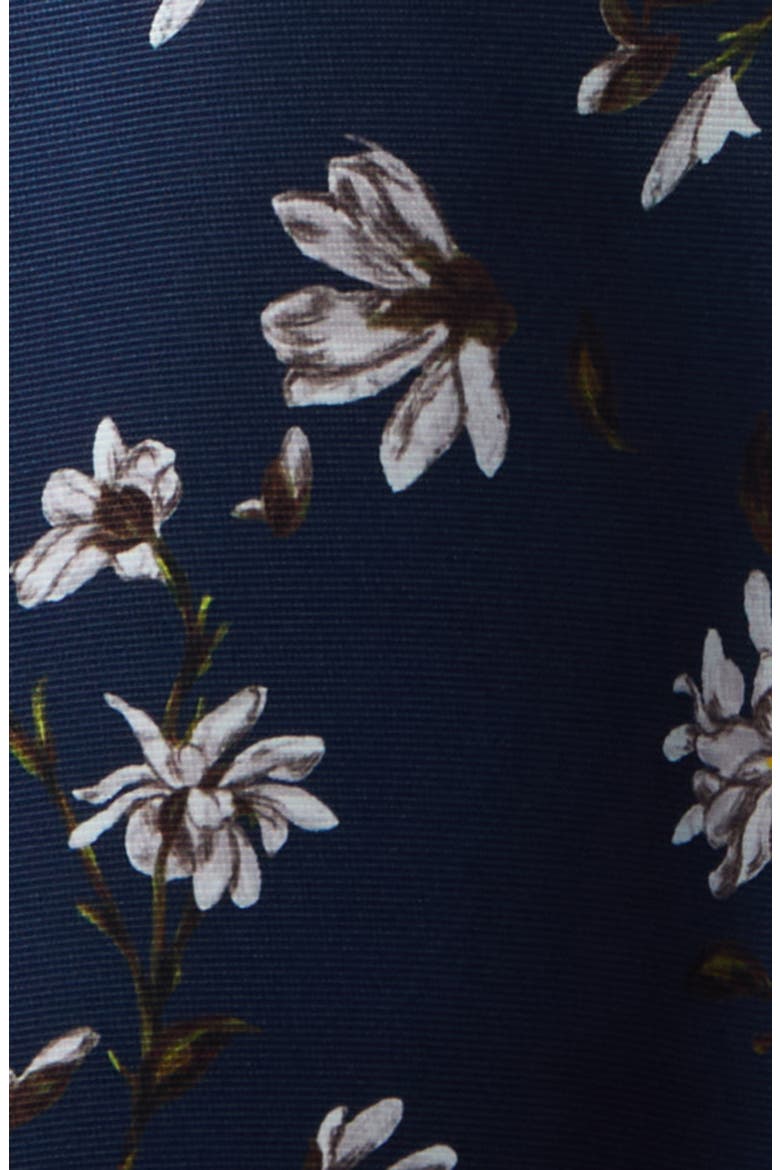 Capucine Floral Print Long Sleeve Belted Satin Midi Dress