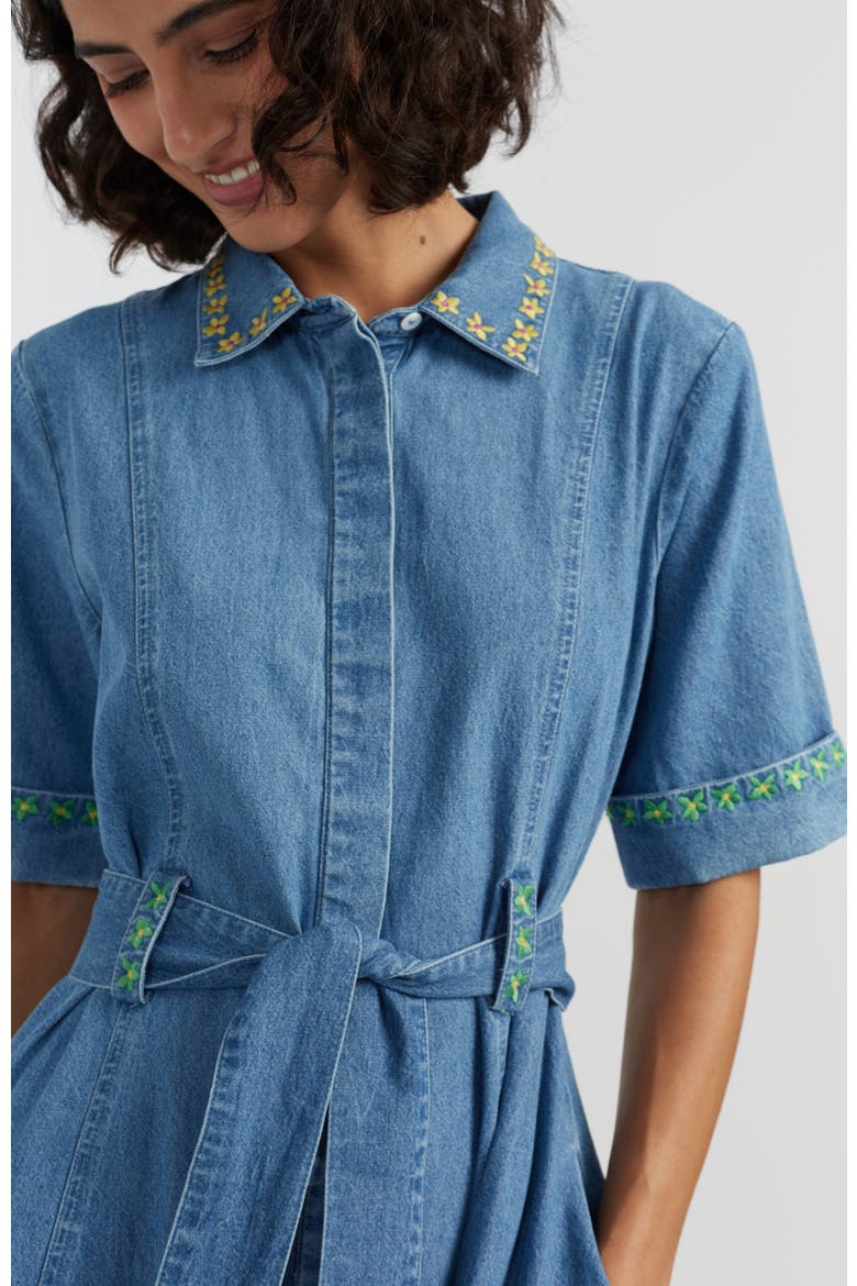 Chambray Buttercup Shirt Dress