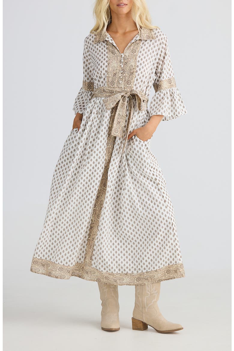 Aurelia Print Tie Waist Maxi Dress
