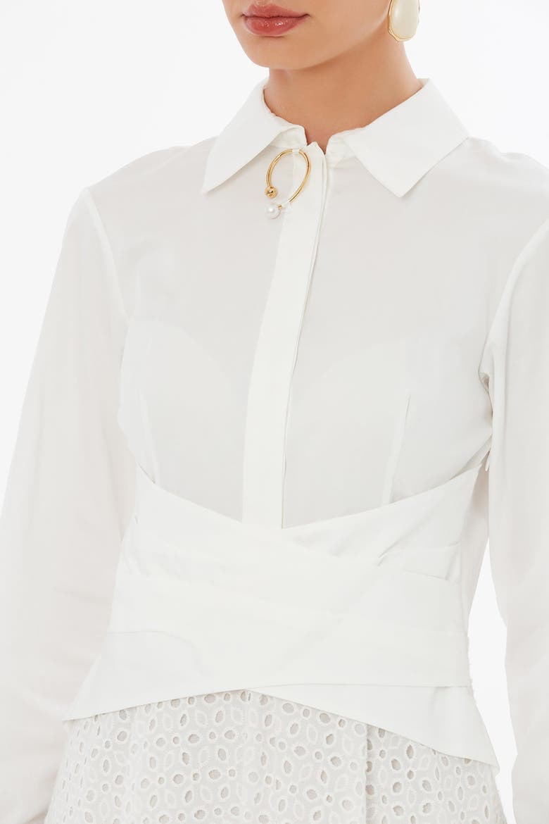 Ecru Collared Maxi Dress