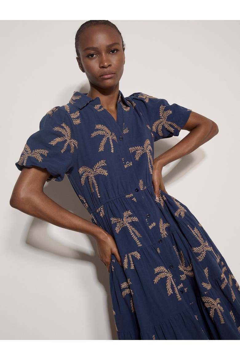 Embroidered Midaxi Dress