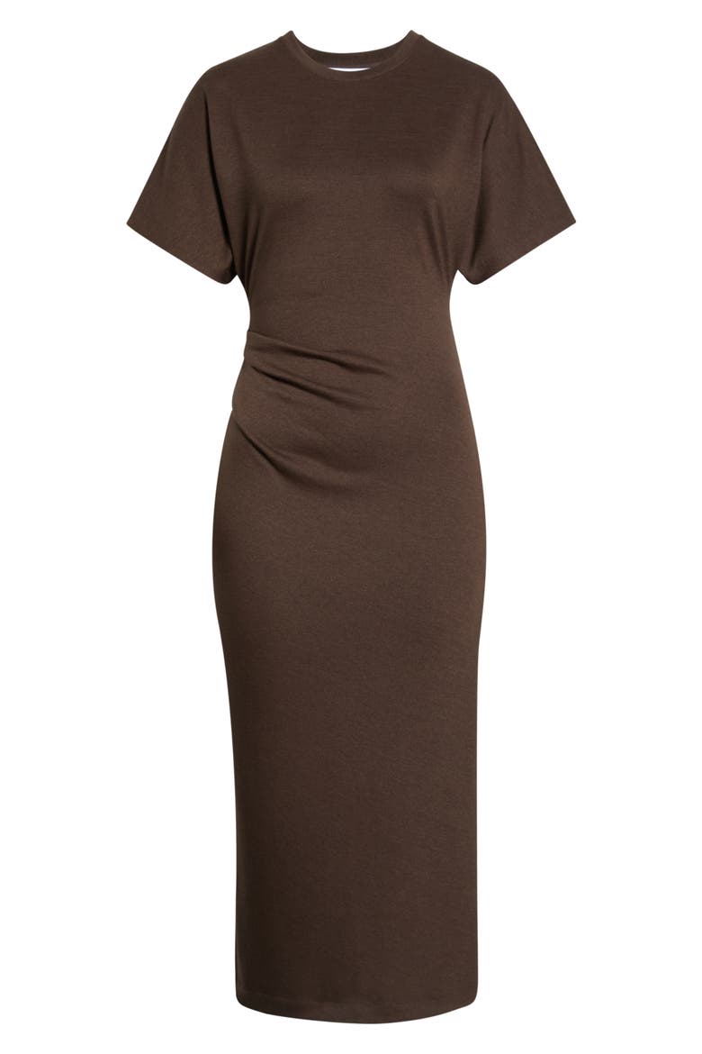 Side Ruched Midi Dress