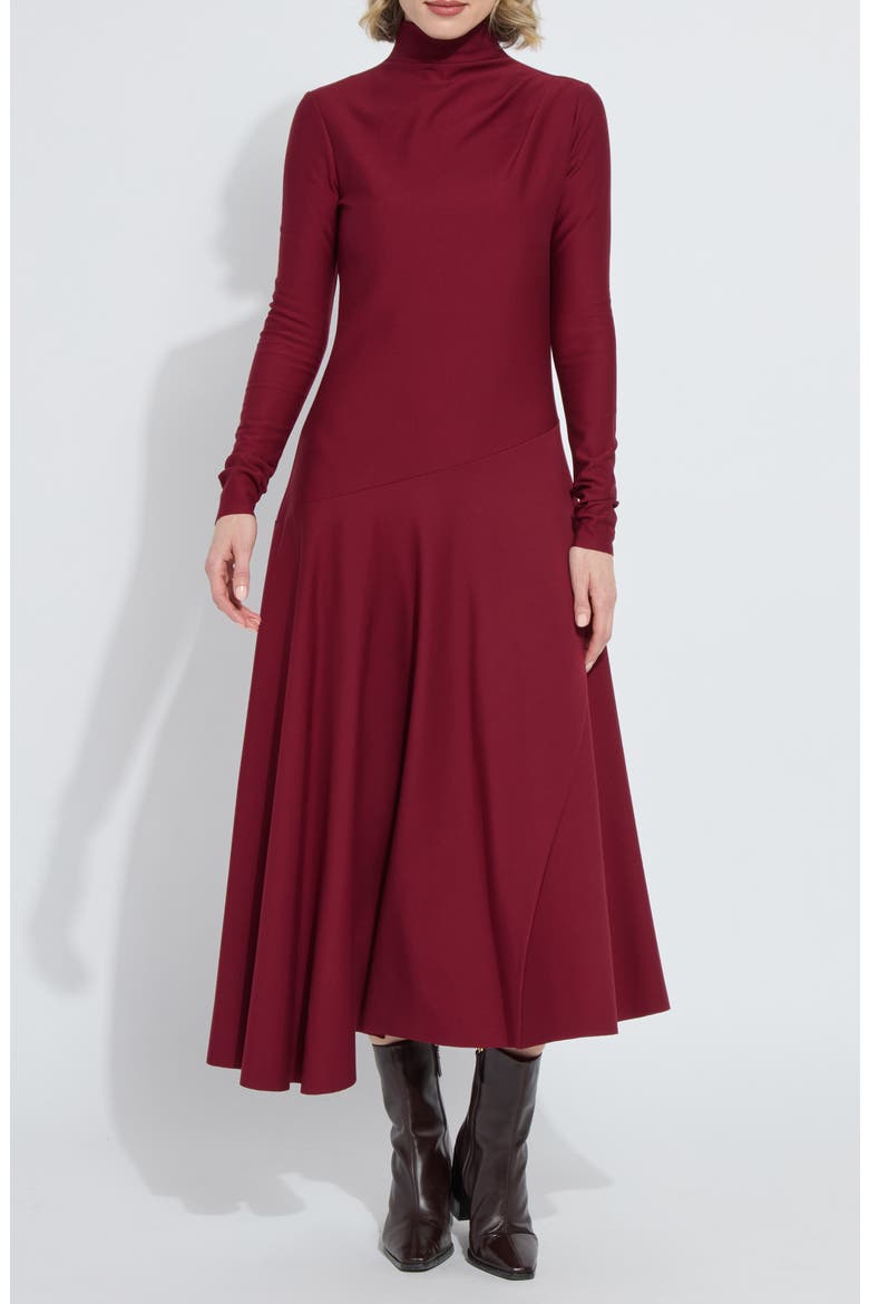 Yaritza Asymmetric Long Sleeve Maxi Dress