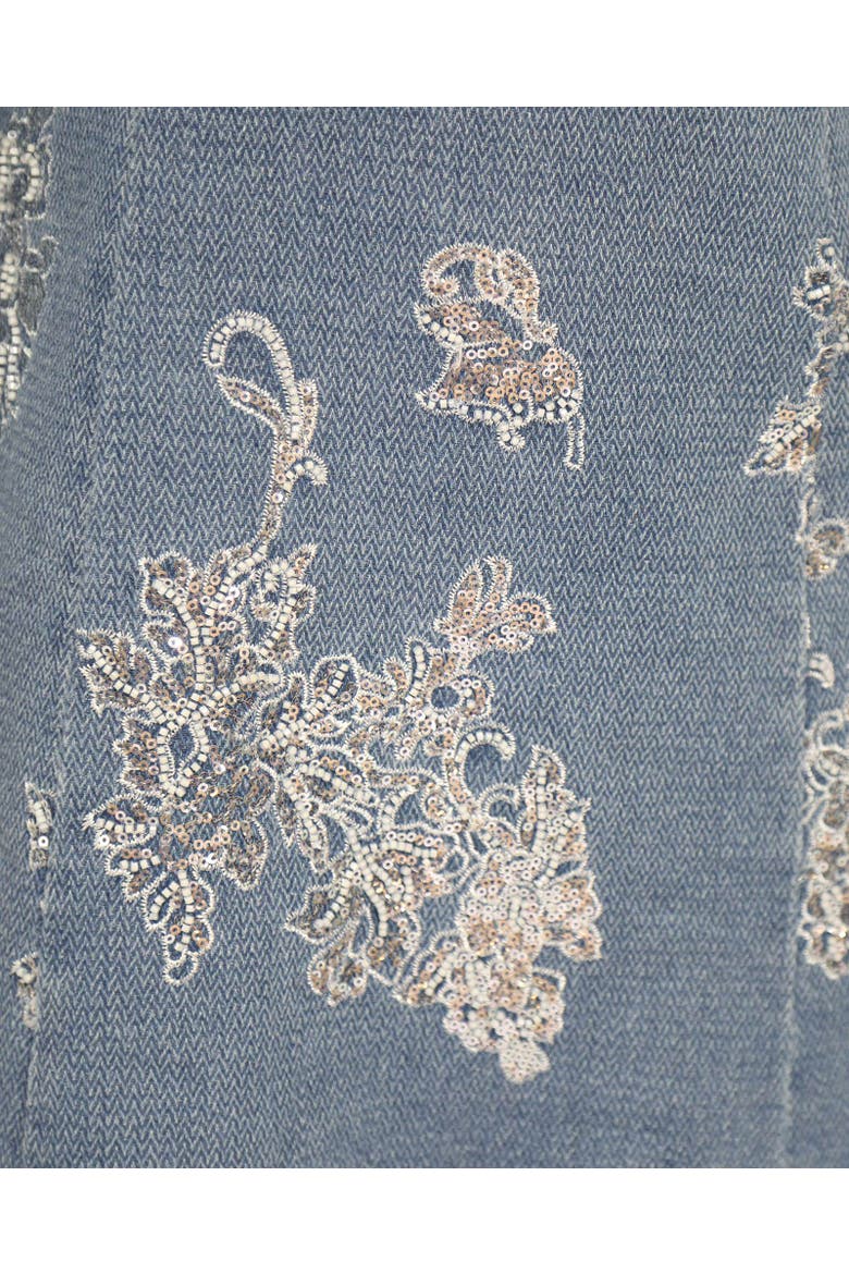 Heart You Denim Beaded Mini Dress