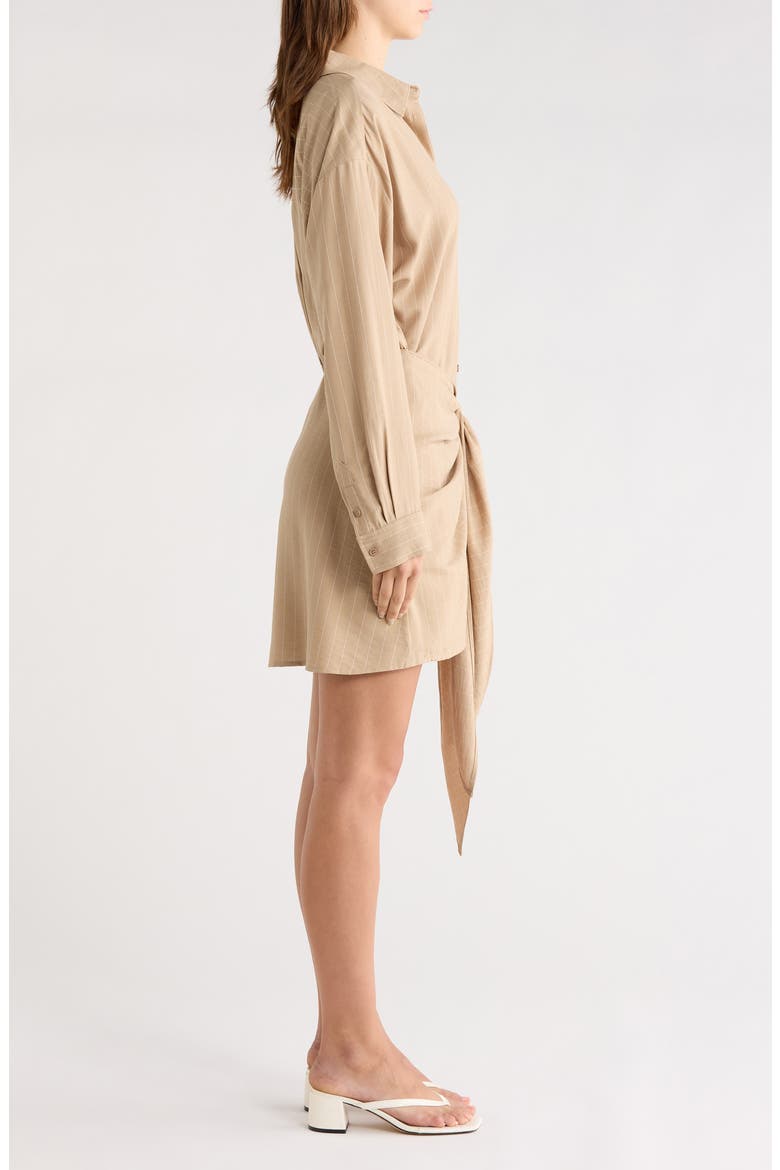 The Sweet Talker Pinstripe Long Sleeve Shirtdress