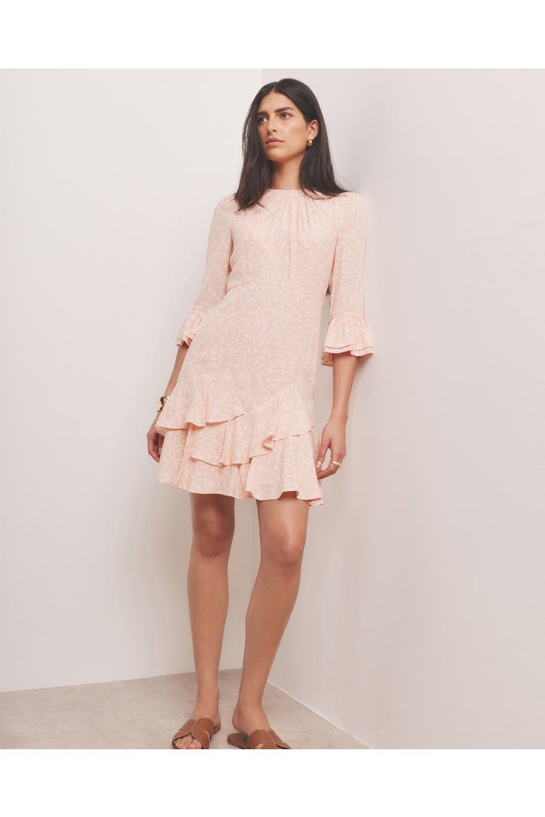 Floral Print Ruffle Mini Dress