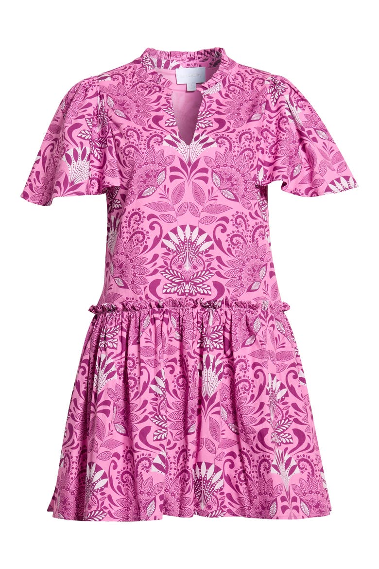 Rockabye Mixed Floral Print Cotton Trapeze Minidress