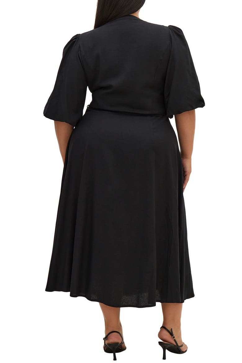 Bella Puff Sleeve Button-Up Dress