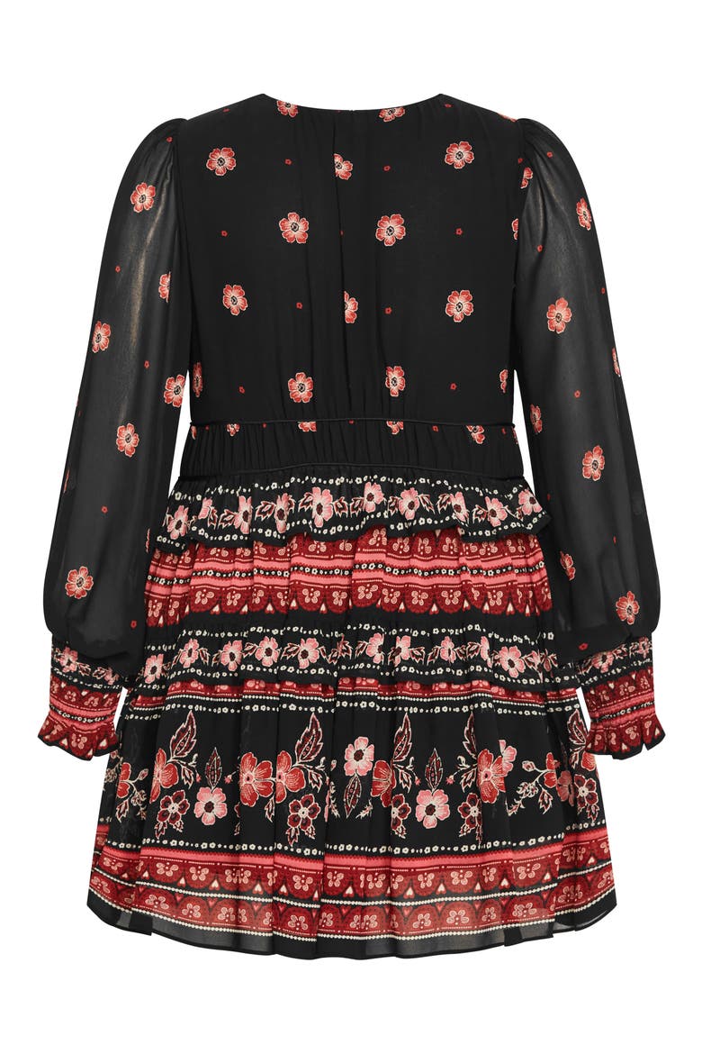Ophelia Floral Print Long Sleeve Dress