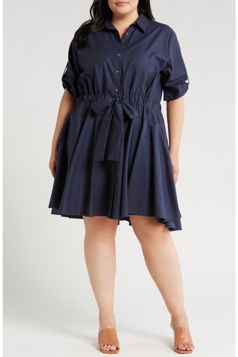 Meadow Drawstring Waist Shirtdress