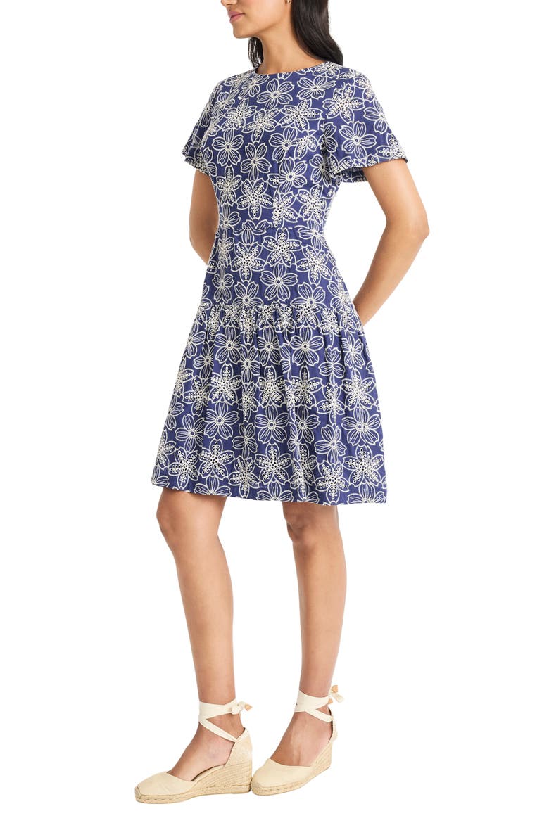 Embroidered Flare Dress