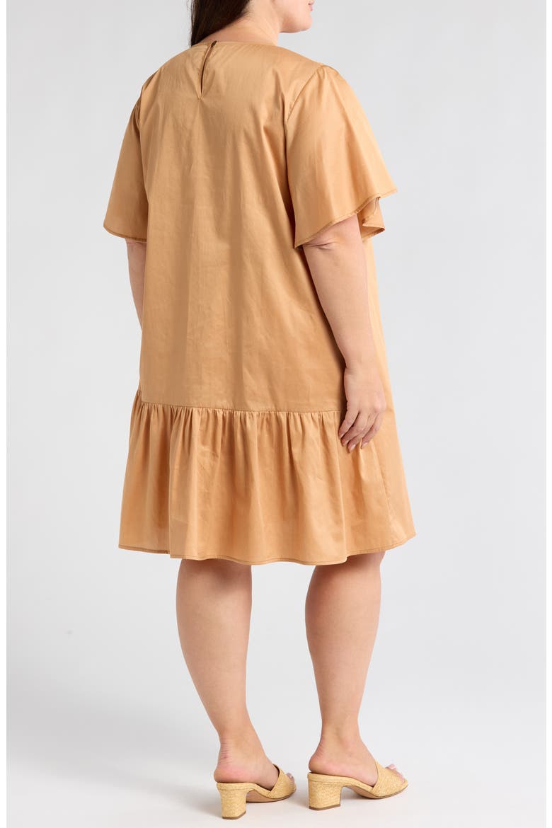 Agata Flutter Sleeve Cotton Dress