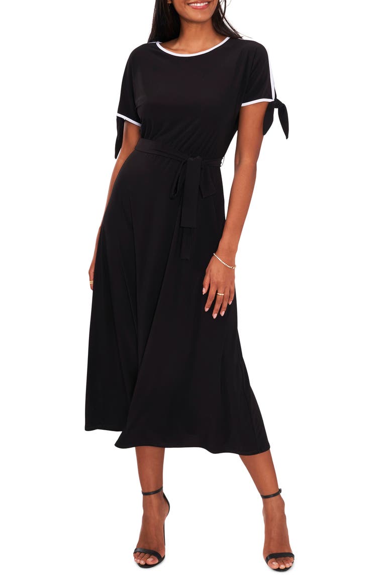 Tie Sleeve Midi Dress