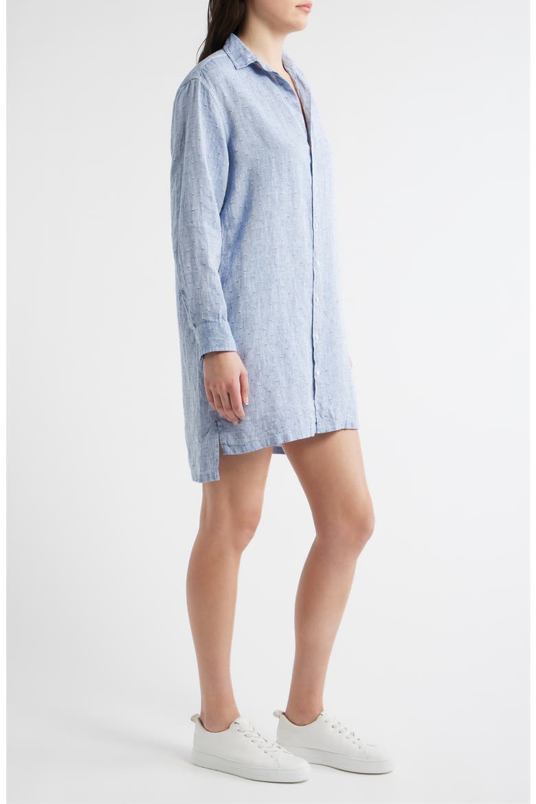Hunter Stripe Step Hem Linen & Cotton Shirtdress