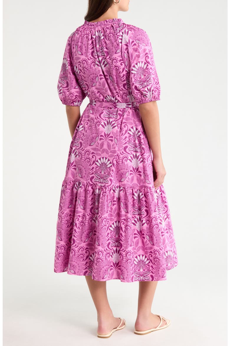 Wynette Belted Tiered Midi Dress