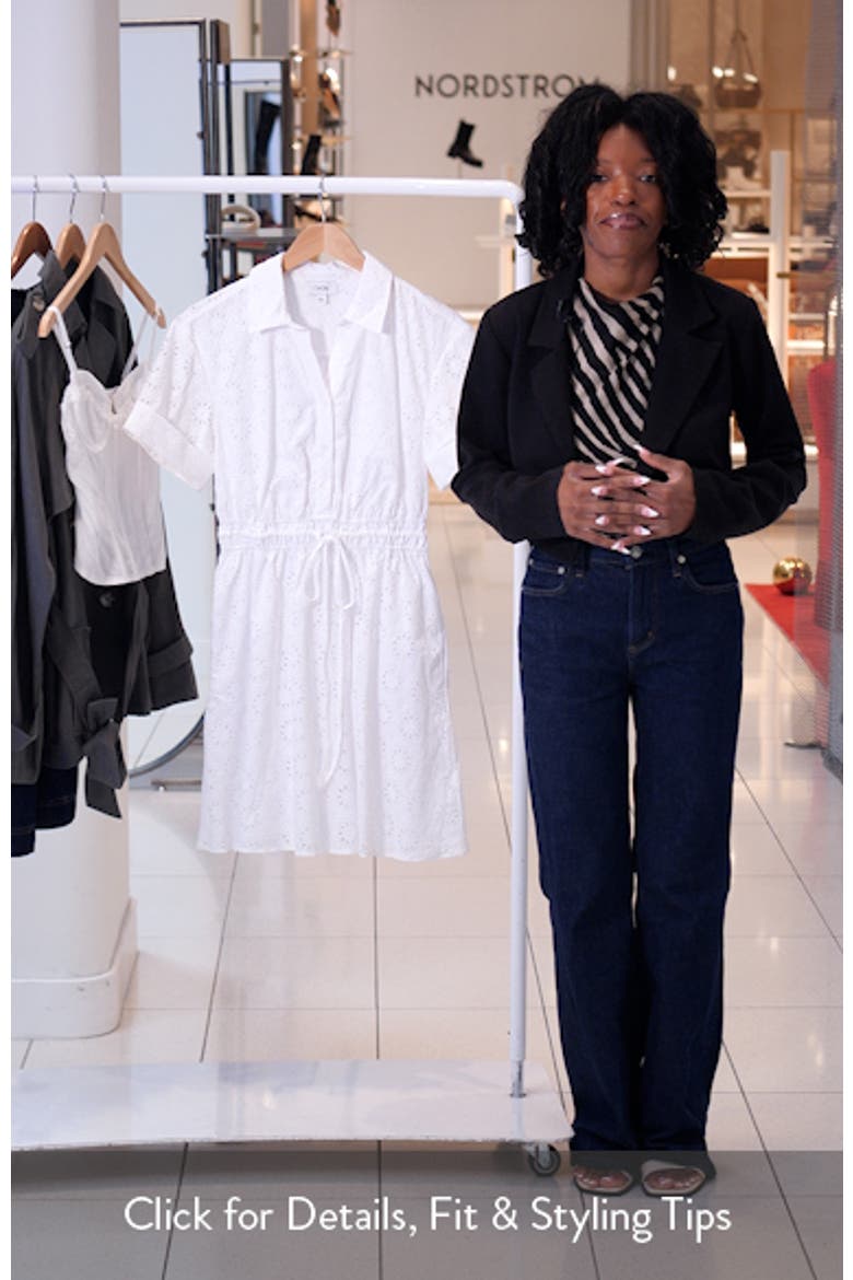 Eyelet Cotton Minidress