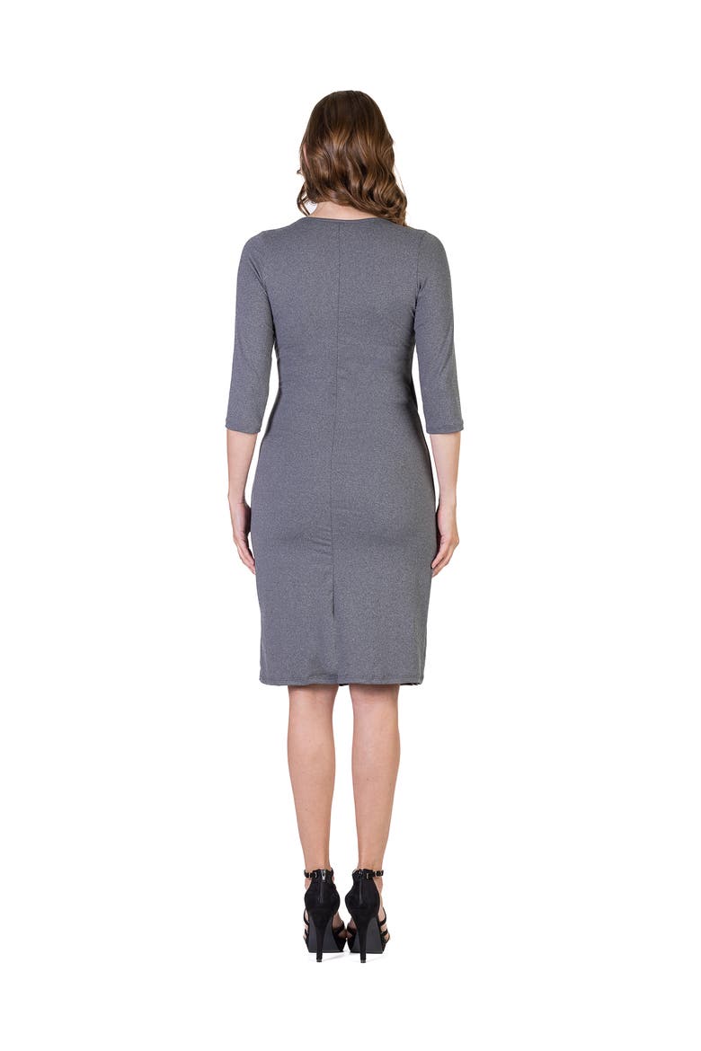 Draped in Style Knee Length V-neck Maternity Dress