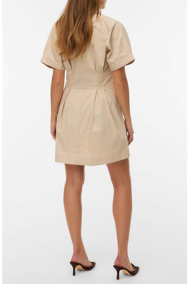 Friba Pleated Mini Shirtdress