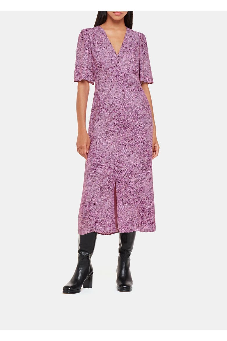 Diagonal Snake Midi Dress